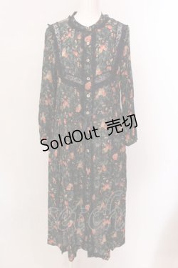 画像1: Jane Marple Dans Le Salon / Sussex rose Agatha ドレス M ネイビー O-25-02-19-001-JM-OP-IG-ZS