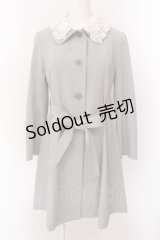 Jane Marple / フラワーレースカラーのスプリングコート M ブルーグレー O-25-02-19-031-JM-CO-OW-OS