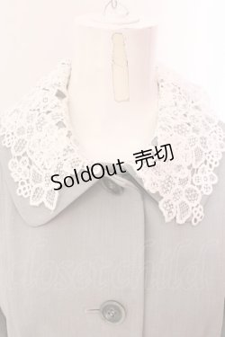 画像2: Jane Marple / フラワーレースカラーのスプリングコート M ブルーグレー O-25-02-19-031-JM-CO-OW-OS