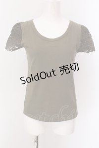 Jane Marple / レーススリーブトップス M カーキグリーン O-25-02-19-004-JM-TO-IG-OS