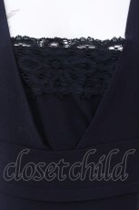 画像2: 【SALE】Jane Marple Dans Le Salon / レース使いジャンパースカート M ネイビー O-25-02-19-035-JM-OP-OW-ZT236 (2)