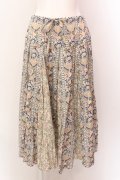 Jane Marple Dans Le Salon / Von trapp & Maria gored skirt M ブルー×キナリ O-25-02-19-036-JM-SK-OW-ZT0430