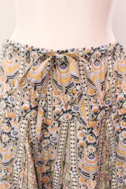 画像2: Jane Marple Dans Le Salon / Von trapp & Maria gored skirt M ブルー×キナリ O-25-02-19-036-JM-SK-OW-ZT0430
