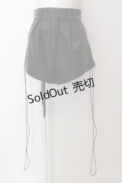 画像1: Melt the lady / レザーライクショートパンツ S ブラック O-25-02-19-1001-PU-PA-IG-ZT077