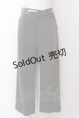 Melt the lady / ダブルベルトアシンメトリーパンツ S グレー O-25-02-19-1004-PU-PA-IG-ZT089