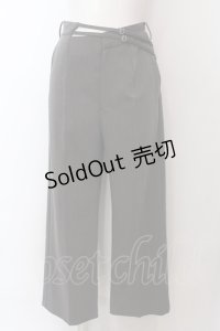 Melt the lady / ダブルベルトアシンメトリーパンツ S グレー O-25-02-19-1004-PU-PA-IG-ZT089