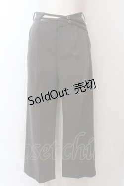 画像1: Melt the lady / ダブルベルトアシンメトリーパンツ S グレー O-25-02-19-1004-PU-PA-IG-ZT089
