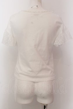 画像3: MILK / チュールフリル袖トップス  シロ O-25-02-19-1039-ML-TO-OW-OS