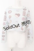 MILK / COOKIE GIRLトップス  サックスベース O-25-02-19-1048-ML-TO-OW-OS