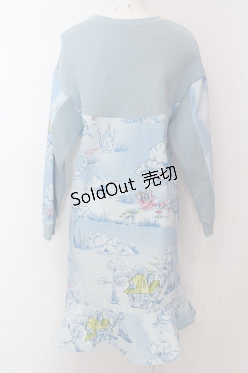 画像3: 【SALE】MILK / ワンダーランドトレーナーワンピース - ブルーベースｘサックス O-25-02-19-1051-ML-OP-YM-ZT073 (3)