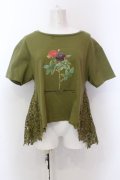 axes femme / ボタニカルガーデンTシャツ F グリーン O-25-02-19-1059-AX-TO-IG-ZT050