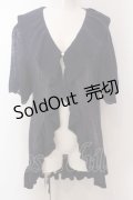 axes femme NOSTALGIE / 透かしラッフルカーディガン F ネイビー O-25-02-19-1063-AX-OP-OW-OS