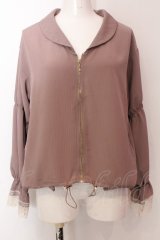 axes femme / マムルークスリーブZIPカーデ M ピンク O-25-02-19-1065-AX-TO-OW-ZT049