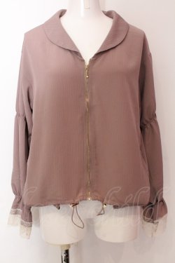 画像1: axes femme / マムルークスリーブZIPカーデ M ピンク O-25-02-19-1065-AX-TO-OW-ZT049