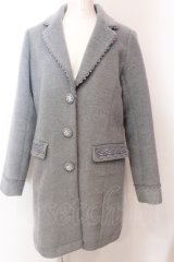 axes femme / シャギーハーフコート M アオ O-25-02-19-1074-AX-CO-YM-C040