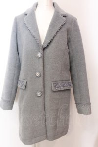 axes femme / シャギーハーフコート M アオ O-25-02-19-1074-AX-CO-YM-C040