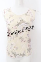 INGEBORG / リボン使い花柄タンクトップ S イエロー O-25-02-19-1008-LO-TO-OW-ZT089