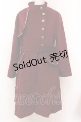 axes femme / ミリタリー風連釦コート M ワイン O-25-02-19-1075-AX-CO-YM-C040