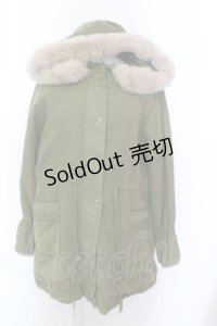 axes femme / フード付ミドル丈モッズコート M グリーン O-25-02-19-1076-AX-CO-OW-ZT-C040