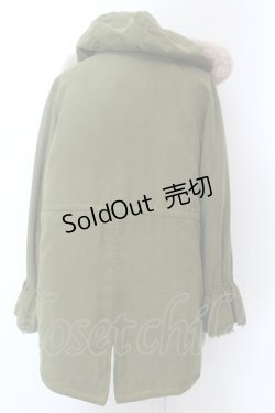 画像3: axes femme / フード付ミドル丈モッズコート M グリーン O-25-02-19-1076-AX-CO-OW-ZT-C040