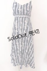 axes femme POETIQUE / コーラルストライプマリンワンピース M ネイビー O-25-02-19-1078-AX-OP-IG-OS