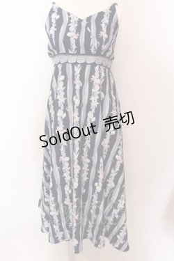 画像1: axes femme POETIQUE / コーラルストライプマリンワンピース M ネイビー O-25-02-19-1078-AX-OP-IG-OS