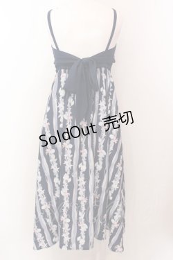 画像4: axes femme POETIQUE / コーラルストライプマリンワンピース M ネイビー O-25-02-19-1078-AX-OP-IG-OS