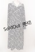axes femme POETIQUE / レース開襟カラー花柄ワンピース  ネイビー O-25-02-19-1082-AX-OP-IG-OS