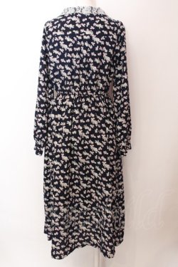 画像3: axes femme POETIQUE / レース開襟カラー花柄ワンピース  ネイビー O-25-02-19-1082-AX-OP-IG-OS