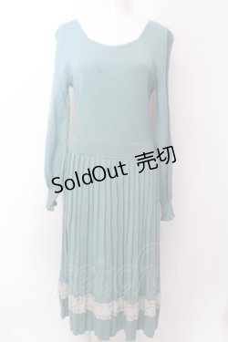 画像1: 【SALE】axes femme POETIQUE / バックデザインニットワンピース M グリーン O-25-02-19-1085-AX-OP-IG-ZT023