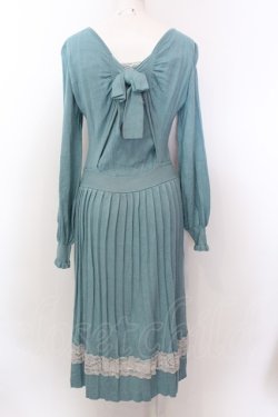 画像2: axes femme POETIQUE / バックデザインニットワンピース M グリーン O-25-02-19-1085-AX-OP-IG-ZT023