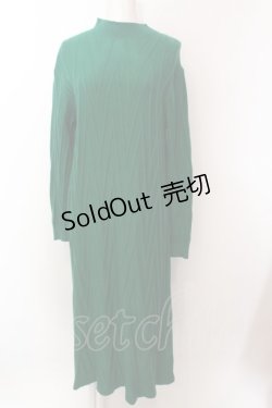 画像1: 【SALE】axes femme / ジャガードニットワンピース F グリーン O-25-02-19-1089-AX-OP-IG-ZT023