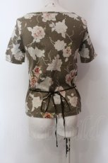 画像3: 【SALE】INGEBORG / フラワー総柄ロゴTシャツ S グレージュ O-25-02-19-1009-LO-TS-YM-ZT089 (3)