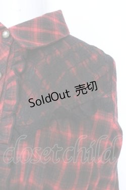画像2: axes femme / チェック柄ドッキングワンピース M アカ×クロ O-25-02-19-1094-AX-OP-IG-OS