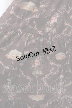 画像2: axes femme / レーヌローズ柄ワンピース M ブラウン O-25-02-19-1095-AX-OP-OW-OS