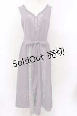 axes femme / レース切替刺繍ジャンスカ M ラベンダー O-25-02-19-1096-AX-OP-IG-OS
