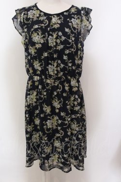 画像1: axes femme / 花柄ワンピース  ネイビー O-25-02-19-1102-AX-BL-IG-OS