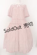 PINK HOUSE / ローン襟付きストライプミディワンピース  アカ×シロ O-25-02-19-1011-LO-OP-IG-OS