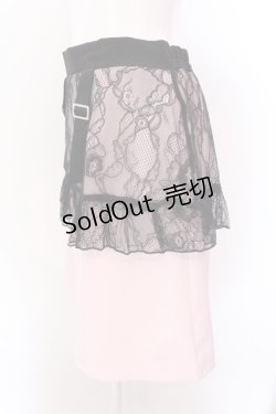 画像2: DearMyLove / レースフリルガーター台形スカート L ピンク×クロ O-25-02-19-1108-EL-SK-OW-OS