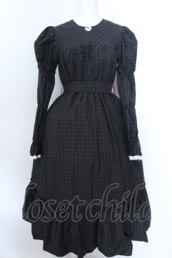 画像1: MILK / シャトーDress  ダークグリーンチェック O-25-02-19-1113-ML-OP-OW-OS