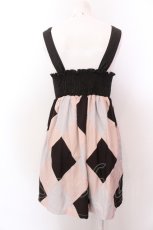 画像3: 【SALE】F i.n.t / ダイヤ柄パッチワークワンピ  ブラウン O-25-02-19-1114-CA-OP-SZ-ZT077 (3)