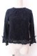 画像1: an another angelus / 総レースノーカラープルオーバーブラウス F ネイビー O-25-02-19-1119-CA-BL-OW-ZT052 (1)