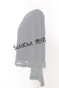 画像2: an another angelus / 総レースノーカラープルオーバーブラウス F ネイビー O-25-02-19-1119-CA-BL-OW-ZT052