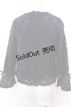 画像3: an another angelus / 総レースノーカラープルオーバーブラウス F ネイビー O-25-02-19-1119-CA-BL-OW-ZT052