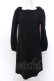 画像1: franche lippee black / ショルダーリボンウールワンピース M クロ O-25-02-19-1121-LO-OP-IG-ZT226 (1)