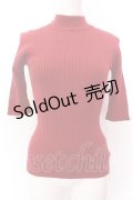 FA（Fi.n.t） / バックリボンリブニット半袖プルオーバー F アカ O-25-02-19-1129-LO-TO-OW-ZT180