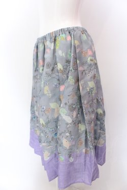画像2: Franche Lippee / ユニコーン柄スカート M グレー O-25-02-19-1134-LO-SK-IG-ZT181