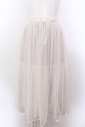 Franche Lippee / うさぎレース使いチュールスカート M ミルク×ベージュ O-25-02-19-1135-LO-SK-OW-ZT182