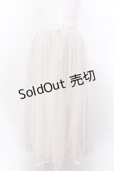 Franche Lippee / うさぎレース使いチュールスカート M ミルク×ベージュ O-25-02-19-1135-LO-SK-OW-ZT182