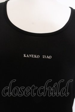 画像2: KANEKO ISAO / ロゴ刺繍半袖ワンピース  クロ O-25-02-19-1139-EL-OP-IG-ZT157
